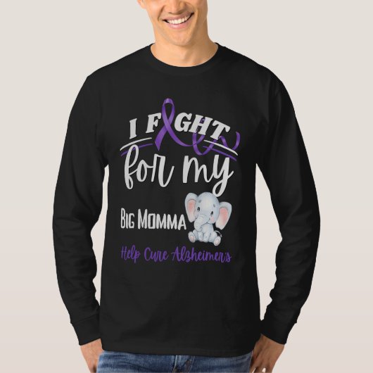 Alzheimer's Awareness I Fight Big Momma Alzheimer' T-shirt (Voorkant)