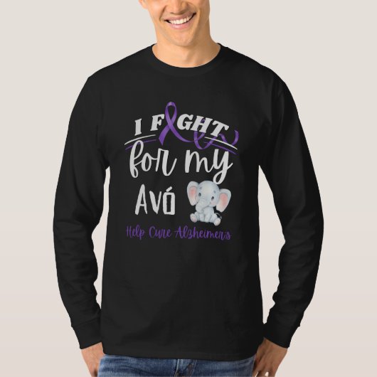 Alzheimer's Awareness I Fight For Avo Alzheimer's  T-shirt (Voorkant)