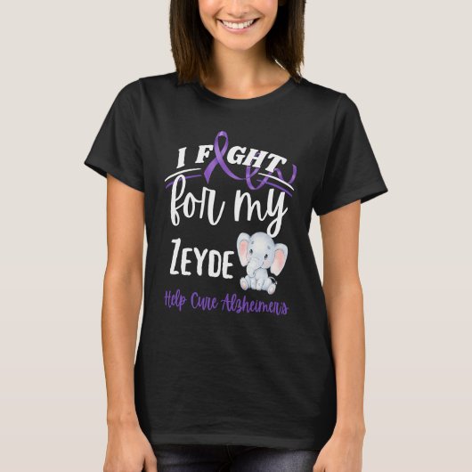 Alzheimer's Awareness I Fight For Zeyde Alzheimer' T-shirt (Voorkant)