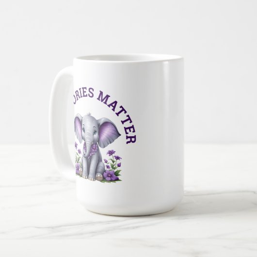 Alzheimer's Awareness Memories Matter Elephant Koffiemok (Voorkant links)