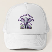 Alzheimer's Awareness Memories Matter Elephant Trucker Pet (Voorkant)