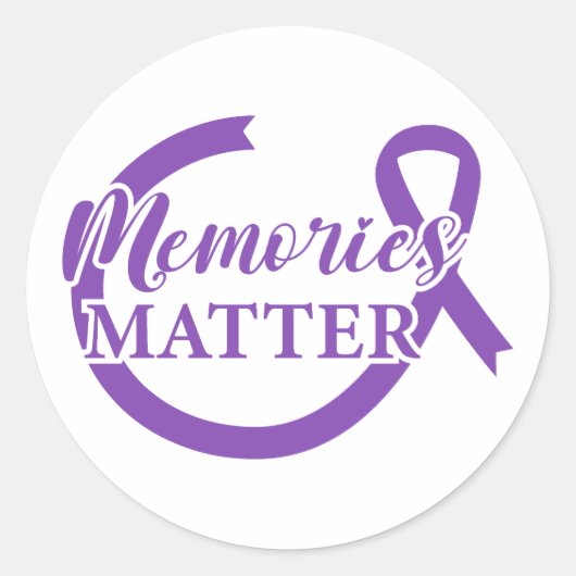 Alzheimer's Awareness Memories Matter Ronde Sticker (Voorkant)