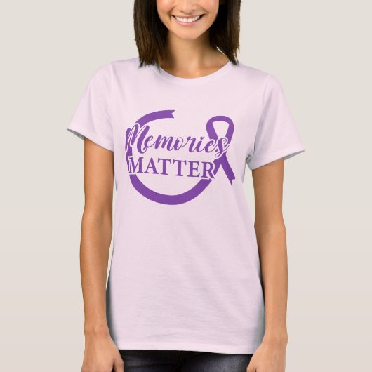 Alzheimer's Awareness Memories Matter T-shirt (Voorkant)
