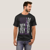 Alzheimer's Awareness Month Day Amerikaanse vlag l T-shirt (Voorkant volledig)