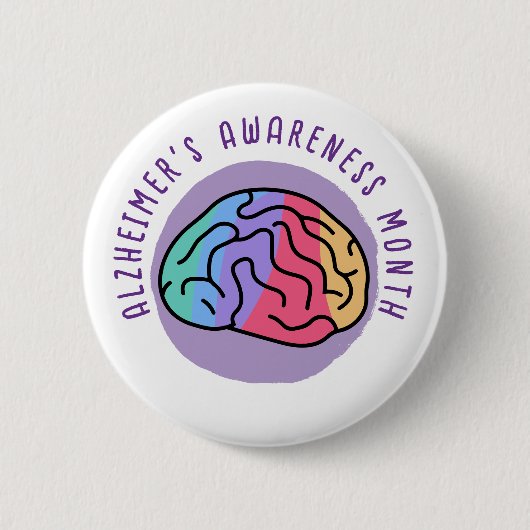 Alzheimer's Awareness Month Ronde Button 5,7 Cm (Voorkant)