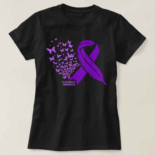 Alzheimer's Awareness Paarse Alzheimer T-shirt (Design voorkant)