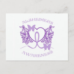 Alzheimers Awareness Paarse Vlinders Briefkaart