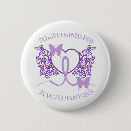 Alzheimers Awareness Paarse Vlinders Button 2