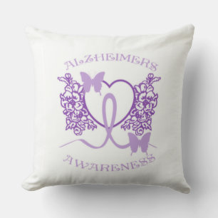 Alzheimers Awareness Paarse Vlinders Kussen