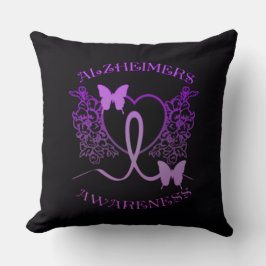 Alzheimers Awareness Paarse Vlinders Kussen 2