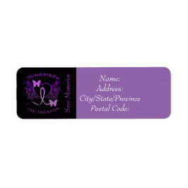 Alzheimers Awareness Paarse Vlinders Labels 2