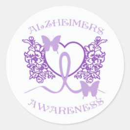 Alzheimers Awareness Paarse Vlinders Stickers