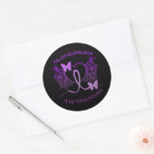Alzheimers Awareness Paarse Vlinders Stickers 2 (Envelop)
