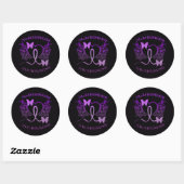 Alzheimers Awareness Paarse Vlinders Stickers 2 (Vel)