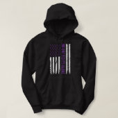 Alzheimer's Awareness Purple Ribbon Dementia Mom D Hoodie (Design voorkant)