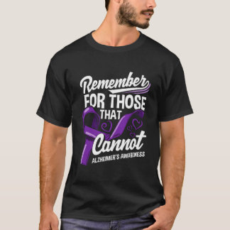 Alzheimers Awareness Purple Ribbon Supporter Alzhe T-shirt