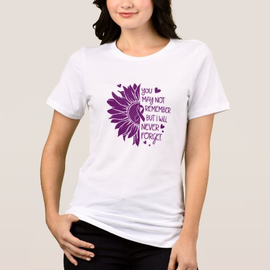 Alzheimer's Awareness Ribbon Alzheimer Day Tri-Blend Shirt (Voorkant)