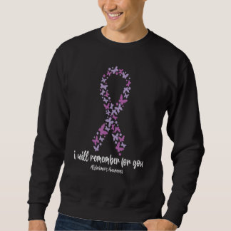 Alzheimer's Awareness Ribbon Brain We Draag Paarse Trui