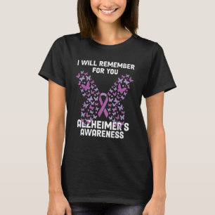 Alzheimer's Awareness Ribbon Paarse Vlinders T-shirt