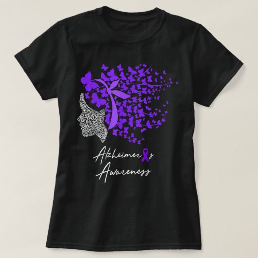 Alzheimer's Awareness Shirt Alzheimers Purple Butt (Design voorkant)