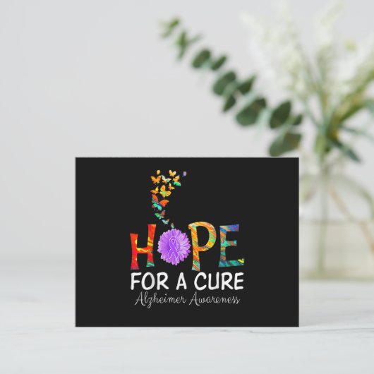 Alzheimer's awareness shirt Hope for a Cure classi Feestdagenkaart (Staand voorkant)