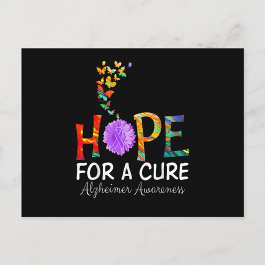 Alzheimer's awareness shirt Hope for a Cure classi Feestdagenkaart (Voorkant)
