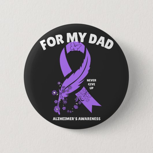 Alzheimer's Awareness - Voor My Dad Ronde Button 5,7 Cm (Voorkant)