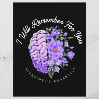 Alzheimer's Bewustheid die ik voor jullie zal onth Briefhoofd