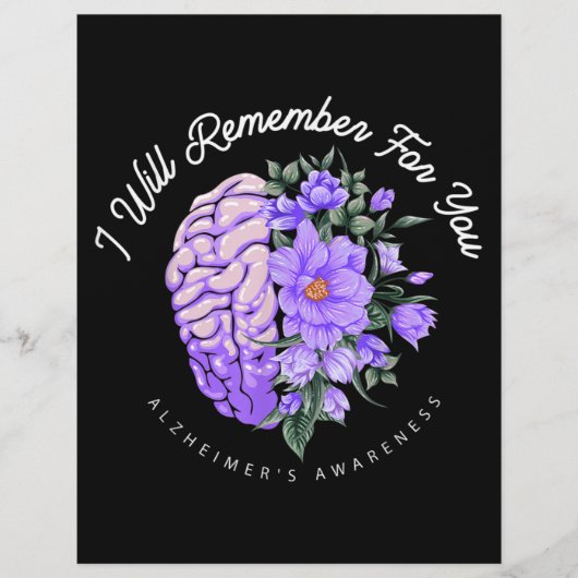 Alzheimer's Bewustheid die ik voor jullie zal onth Flyer (Voorkant)