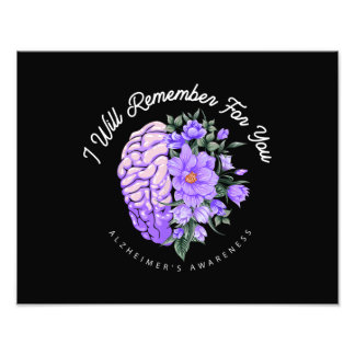 Alzheimer's Bewustheid die ik voor jullie zal onth Foto Afdruk