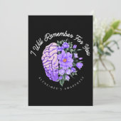 Alzheimer's Bewustheid die ik voor jullie zal onth Kaart (Staand voorkant)