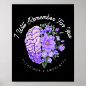 Alzheimer's Bewustheid die ik voor jullie zal onth Poster (Voorkant)