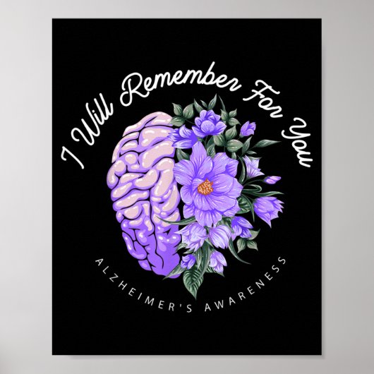 Alzheimer's Bewustheid die ik voor jullie zal onth Poster (Voorkant)