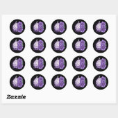 Alzheimer's Bewustheid die ik voor jullie zal onth Ronde Sticker (Vel)