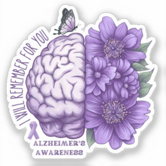 Alzheimer's Bewustheid die ik voor jullie zal onth Sticker