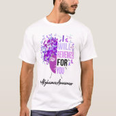 Alzheimer's Bewustheid die ik voor jullie zal onth T-shirt (Voorkant)