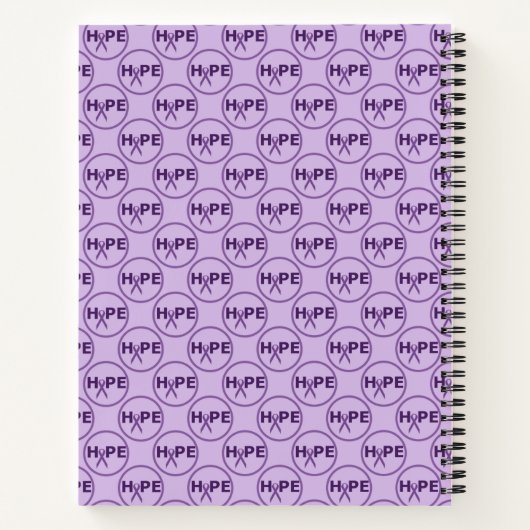 ALZHEIMERS BEWUSTMAKEN PAARSE MONOGRAM NOTITIEBOEK (Achterkant)
