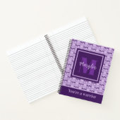ALZHEIMERS BEWUSTMAKEN PAARSE MONOGRAM NOTITIEBOEK (Binnen)