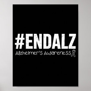 Alzheimer's bewustzijnslint paars dementie mama poster