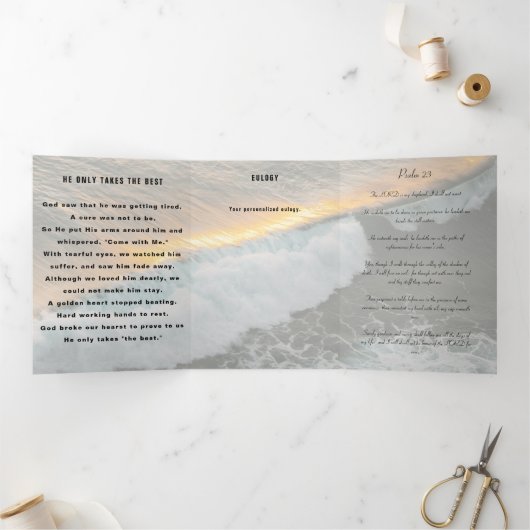 Alzheimer's Celebration of Life Program Drieluik Programma (Binnen)