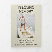 Alzheimer's Celebration of Life Program Drieluik Programma (Cover)