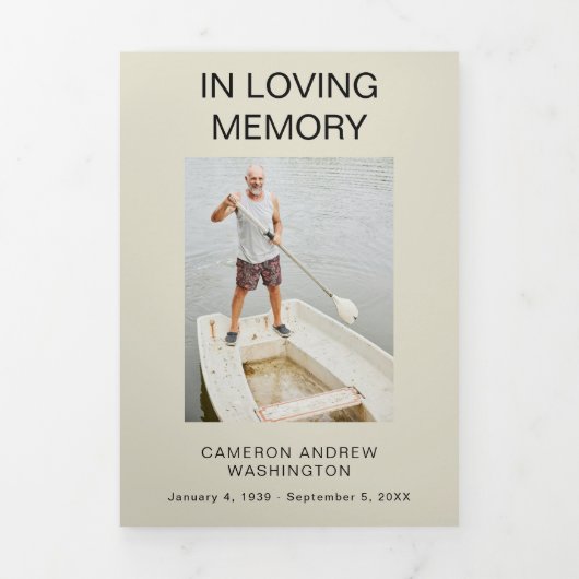 Alzheimer's Celebration of Life Program Drieluik Programma (Cover)