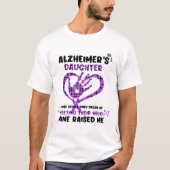 Alzheimer's Daughter Awareness Paarse Plaid T-shirt (Voorkant)