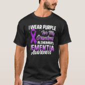 Alzheimer's dementie Bewustheid Ik Draag Paars voo T-shirt (Voorkant)