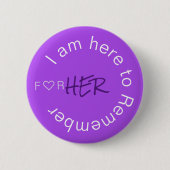 Alzheimers Disease Awareness Caregiver Paarse Ronde Button 5,7 Cm (Voorkant)