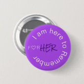 Alzheimers Disease Awareness Caregiver Paarse Ronde Button 5,7 Cm (Voorkant /achterkant)