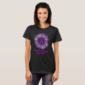 Alzheimers Disease Awareness Leopard Sunflower Pur T-shirt (Voorkant volledig)