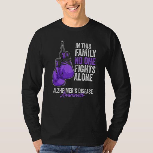 Alzheimer's Disease Awareness Month Gloves Purple T-shirt (Voorkant)