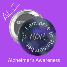 Alzheimer's Disease Awareness Paarse pin-back