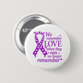 Alzheimer's Disease Awareness Purple Ribbon Ronde Button 5,7 Cm (Voorkant /achterkant)